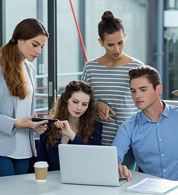 Engineers collaborating at Vivcloud Technologies